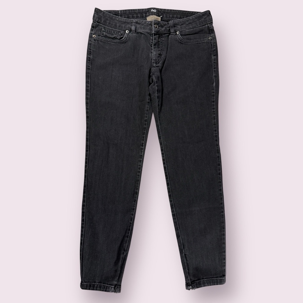 Vintage Dolce & Gabbana Low Rise Black Skinny Jeans 2000s 31